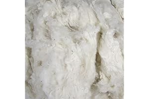 Organic Raw Cotton Fiber - Natural Untreated Cotton - 100% Pure - Safe for Baby