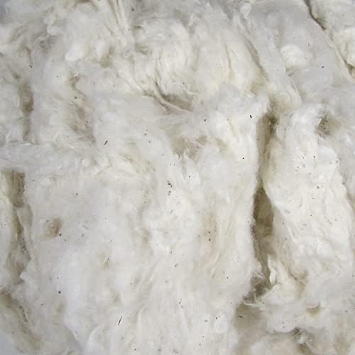 Organic Raw Cotton Fiber - Natural Color - By the Pound