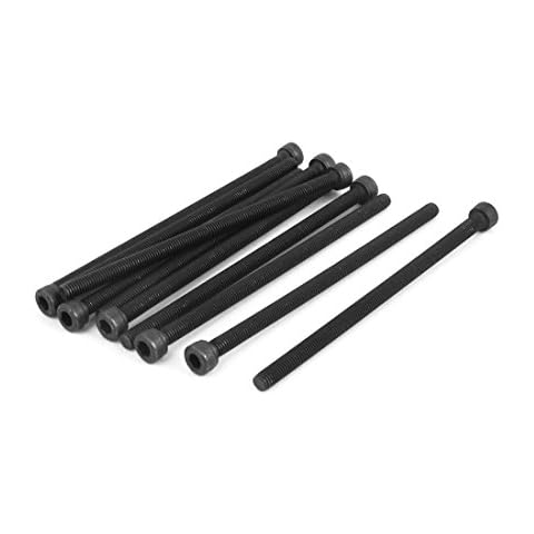 sourcing map 10stk. Schwarz M5x100mm Metrisch Sechskant Einfaßung Kopf Kappe Schrauben DE de Cover