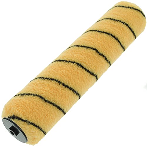 Coral 41454 Max Coat - Rodillo de pintura para paredes, techos, tela tejida de pelo medio, emulsión, comercio de rayas de tigre de 12 pulgadas