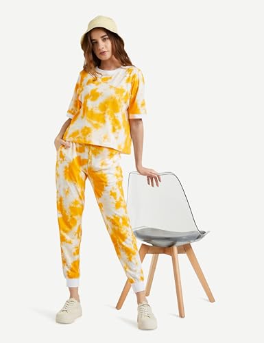 Image of Amazon Brand - INKAST Women Women's Cotton Tie-Dye Regular Fit Co-ord Set
