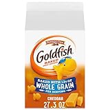 Goldfish Cheddar Cheese Crackers, Baked with Whole Grain, 27.3 oz Carton