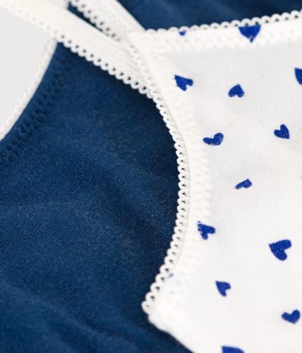 Petit Bateau Girls' Heart Cotton and Elastane Bralettes - 2-Pack Sizes 10-14 Years4