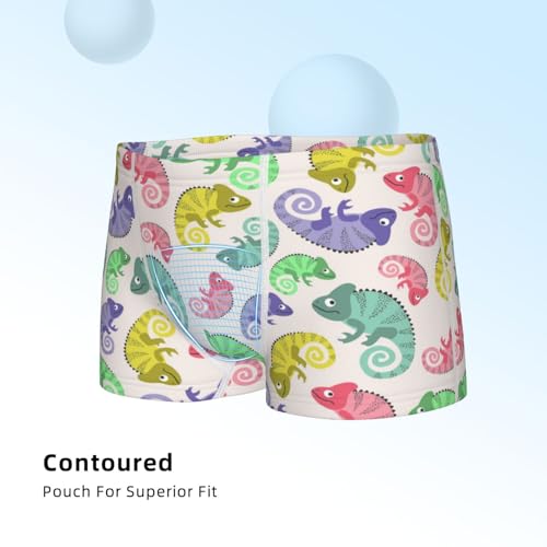 Boys' Cotton Boxer Brief Soft Underwear-Cute Chameleons4