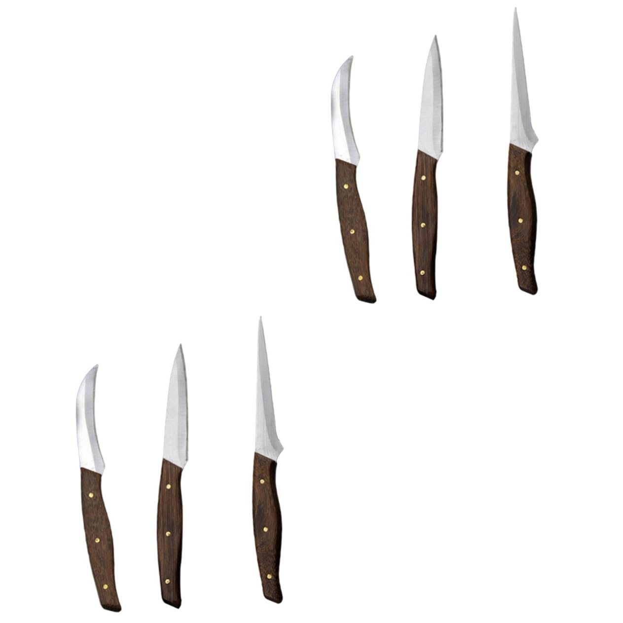 KICHOUSE 2 Sets Vegetable and Fruit Knives Set Fruit Materials for Home and Restaurant