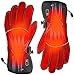 Qianglin Gants Chauffants électriques 7.4V 2200Mah Batterie Rechargeable Coupe-Vent 3 Vitesses réglage Gants d'hiver pour vélo Ski Moto Scooter équitation Noir