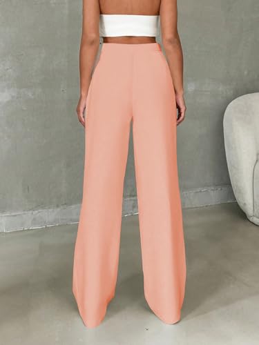 Image of Toochki Trousers for Woman Pants Women's Formal Office Korean | Black Track Pant | Straight | Cotton Spandex Stretchable Trouser | High-Waisted Bottom Wear