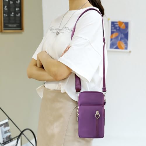 Image of JANKS Small Crossbody Bag for Women - Mini Phone Purses with Crossbody Strap and Wallet - Nylon Arm Bag