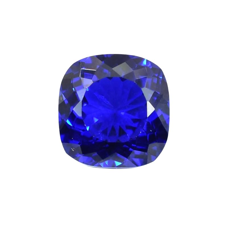 Tanzanite naturelle 15 x 15 mm coussin pierre précieuse pour fabrication de bijoux artisanaux
