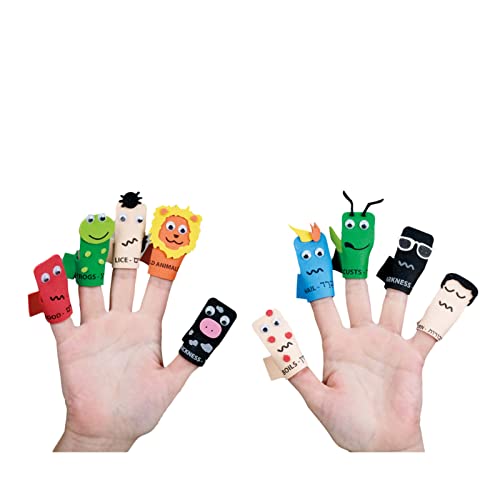 Passover Finger Puppets 10 Plagues By Rite Lite | Pesach Seder Gifts Fun Jewish Holiday Party Decor Storytelling Playful Learning Goodie Bag Favors!