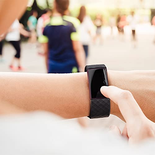Pacote com 3 pulseiras de silicone para Fitbit Charge 4 / Fitbit Charge 3 / Charge 3 SE pulseiras de