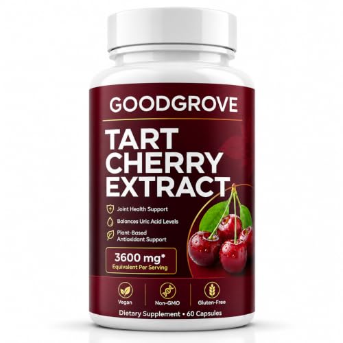 GOODGROVE Good Grove Tart Cherry Extract Tart Cherry Supports Joint Comfort | Daily Wellness Vegan Non-GMO 60 Capsules