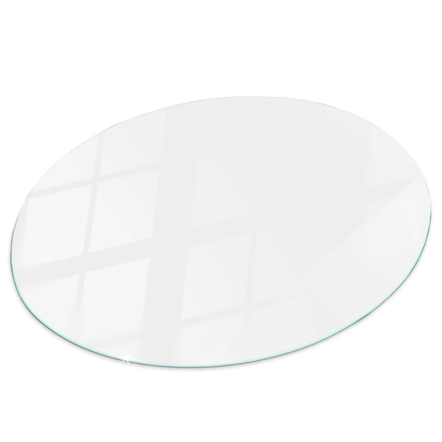 Smooth White Glass Table Top Ø 100 cm – Clean and Minimalistic Design, Modern Glass Top, Sleek Surface for Your Home, Glass on Dining Table — image 1