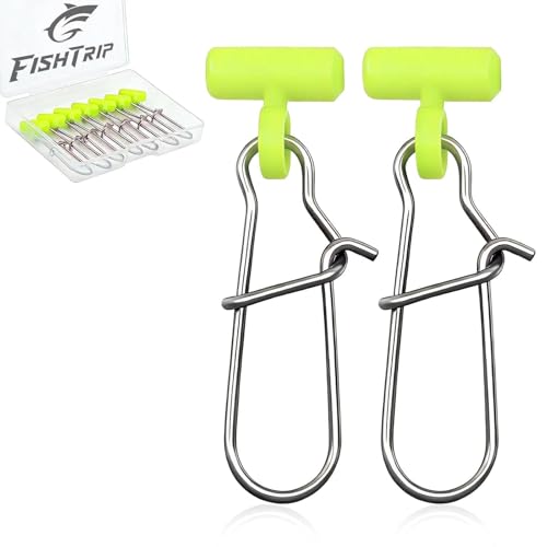 FishTrip 25/50/100pcs Sinker Slides, Duo Lock Snaps for Fishing Rigs