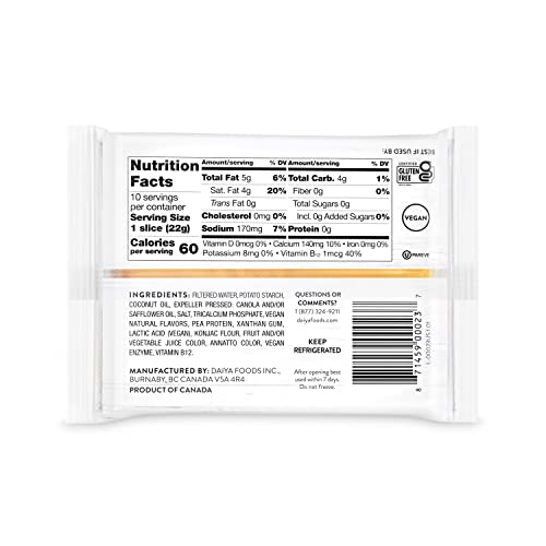 Daiya American Style Cheese Slices, 7.8 Ounce (pack Of 08)