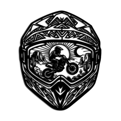 Motocross Rider Desert Sunset Metal Wall Art Decor Outdoor Decor