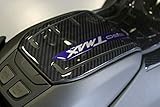 Protege de Rayones Adhesivo Resina 3D Protección Puerta Depósito Compatible Yamaha Tmax 560 - Carbono Azul Metal