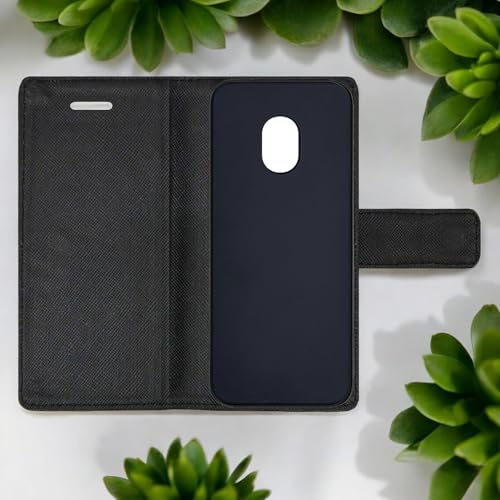 Image of ZAOMA Diary Type Flip Flap Case Cover Compatible for Nokia 220 4G 2024 DS - Model No. : TA-1617 (NK2204G R5BLK)