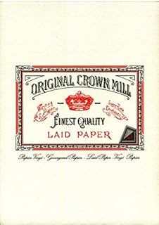 Original Crown Mill A5 Classic Line Texture Laid Writing Pad - Cream (Pack of 50 Sheets)