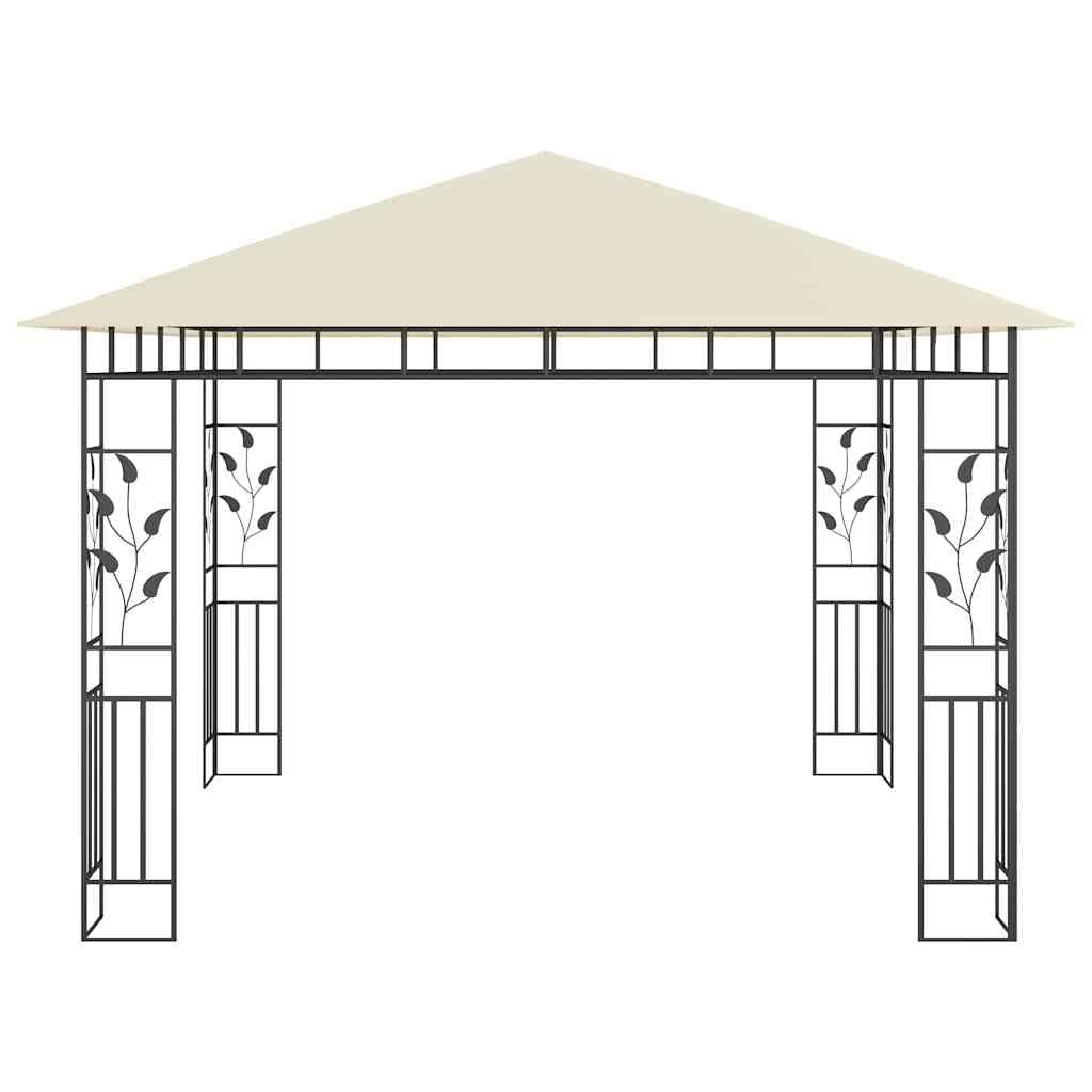 Carpa de acero para fiestas (3 x 3 m), color crema