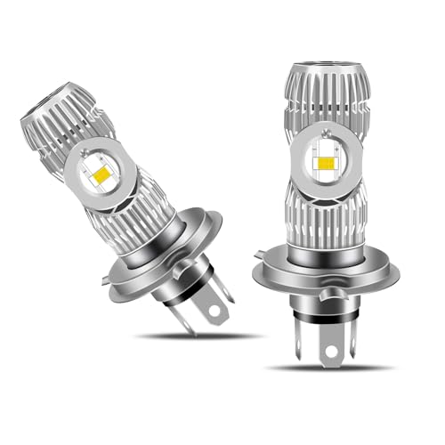 AURORIONCG HS1 Bombillas LED H4 Bombillas para Faros de Moto 1200LM 10W Reemplazo para 12V HS1 35/35W Bombillas DC 9-80V