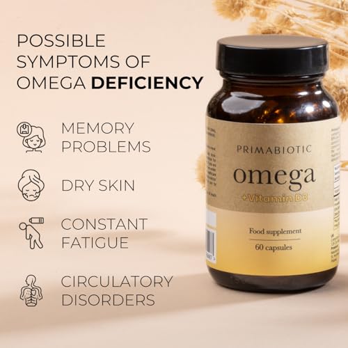 Omega 3 + Vitamin D3 – Primabiotic Omega-3 Fish Oil 1000 mg with Vitamin D3 (2000 IU) | High-Strength, Pure & Premium Supplement | 60 Capsules | Supports Heart, Brain & Immune System - Image 3