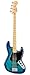 Fender Player Jazz Bass Plus Top - Blue Burst Bundle with Hard Case, Strap, and Austin Bazaar Instructional DVD