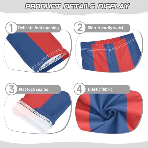 GuoChe Stripes Red Blue Shorts for Teen Girls Cotton Cartwheel Shorts Leggings for Performance3