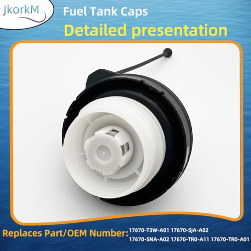 Image of 17670-T3W-A01 Gas Cap, Fuel Cap Compatible For Honda 2008-2017 Accord 2006-2015 Civic 2010-2015 Crosstour 2007-2016 CR-V 2016-2018 HR-V 2010-2014 Insight 2011-2017 Odyssey, OEM 17670T3WA01