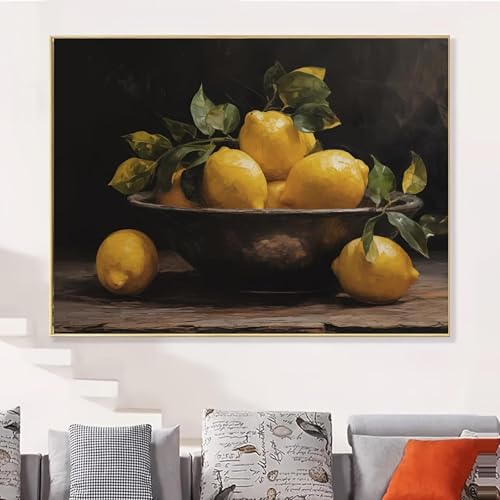 Art moderne nature morte au citron pour decoration salon chic