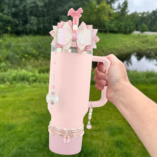 Hpebl 9PCS Accessories for Stanley Cup 30 40oz Tumbler Accessories, Pink - image 4