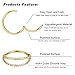 Dochais 4PCS 18G Nose Rings Hoops, Surgical Steel Earrings Tragus Septum Piercing CZ Clicker Septum Ring Hinged Segment Septum Conch Lip Cartilage Double Hoops 8mm 10mm For Women Men (B-Gold-20G,10mm)
