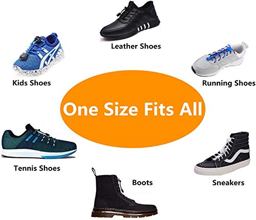 Udaily 4 Pairs or 2 Pairs No Tie Shoelaces for Kids and Adults, Elastic Shoe Laces for Sneaker