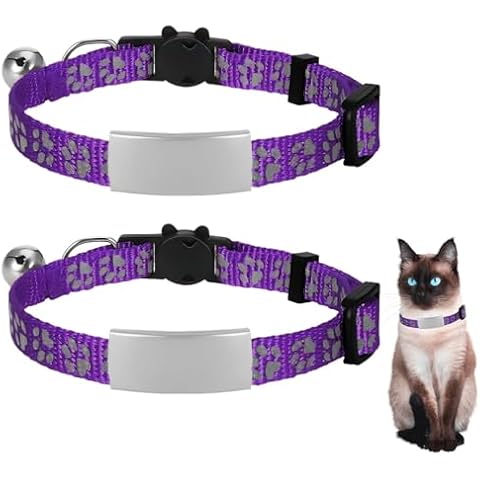 Personalised Reflective Nylon Cat Collar Cover