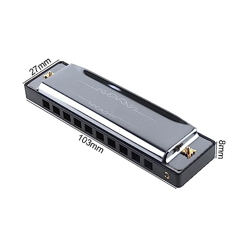PacuM Harmonica par Instrument Clé 10 Trous 20 Tons Portable Noir Harmonica Harpe Orgue à Bouche Instrument de Musique en Acier Inoxydable for Débutant Harmonica - Les Beatles, Paul McCartney, John Lennon, RIngo Starr, George Harrison PacuM Harmonica par Instrument Clé 10 Trous 20 Tons Portable Noir Harmonica Harpe Orgue à Bouche Instrument de Musique en Acier Inoxydable for Débutant Harmonica – Image 5