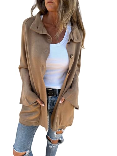 Cardigan Sweaters for Women Knit Sweater Fall Button Down Open Front Casual Solid Color Coats