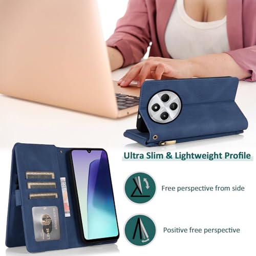 Coque Redmi 14C Asuwish XKLLPT UK silicone bleu marine robuste - 4