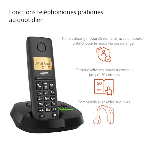 Téléphone sans fil Gigaset PURE Duo 2 combinés Répondeur intégré ECO DECT - vue 5
