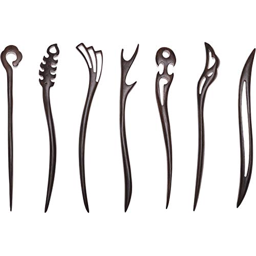 7 Pack 7 Inch Vintage Retro Ancient Chinese Japanese Wood Chopsticks Hair Pins Picks Wooden Hair Sticks Sandalwood Carved Long Horn Fork Pen Hairpins Clips Barrettes Bun Chignon Holder Bulk 7 Pack 7 Inch Vintage Retro Ancient Chinese Japanese Wood Chopsticks Hair Pins Picks Wooden Hair Sticks Sandalwood Carved Long Horn Fork Pen Hairpins Clips Barrettes Bun Chignon Holder Bulk