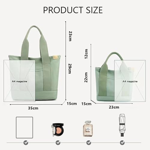 Multi-Pocket Tote Bag, Canvas Tote Bags for Women, Crossbody Bags, Large Capacity Shoulder Bag2