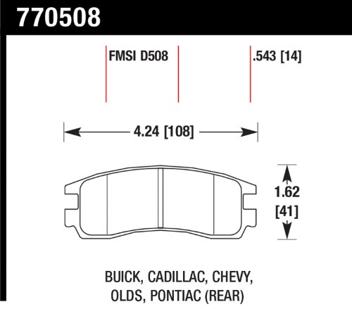 Image of Hawk Performance 770508 FMSI D508 OES Premium Ceramic Disc Brake Pad