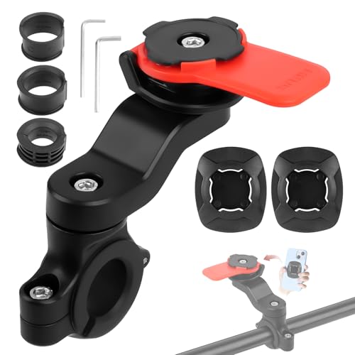 Handlebar Mount Soporte Móvil Bicicleta Montaña, Soporte para Teléfono de Bicicleta, Soporte Universal para Bicicleta y Moto, Suporte Telemóvel Moto Giratorio a 360 ° para Bicicletas y Motocicletas