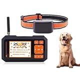 Wireless Dog Fence & Training System with Real-Time GPS Tracking, 2.8" Color Display, 5 Shape Boundaries, 0-9 Adjustable Shock, Waterproof, for Dogs 3-130 lbs (1 Transmitter + 1 Receiver)