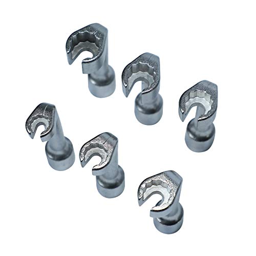 DPTOOL 12pt 1/2\" Dr L-Type Diesel Injector Line Socket Wrench Set 12 14 16 17 18 19mm (6PCS) - Thumbnail 4