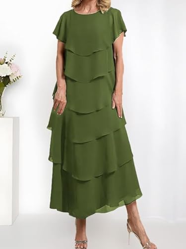 Mother of The Bride Dresses for Wedding Women Short Sleeve 2025 Chiffon Formal Evening for Women Party Dress2