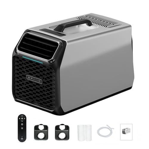 Portable RV Air Conditioner with Compressor, 3500 BTU Camping AC Unit,Portable Air Conditioner for Tents, Vans, Truck Sleepers & Cabins, Off-Grid Cooling for 32–54 Sq Ft Spaces Low Power 520W Gray