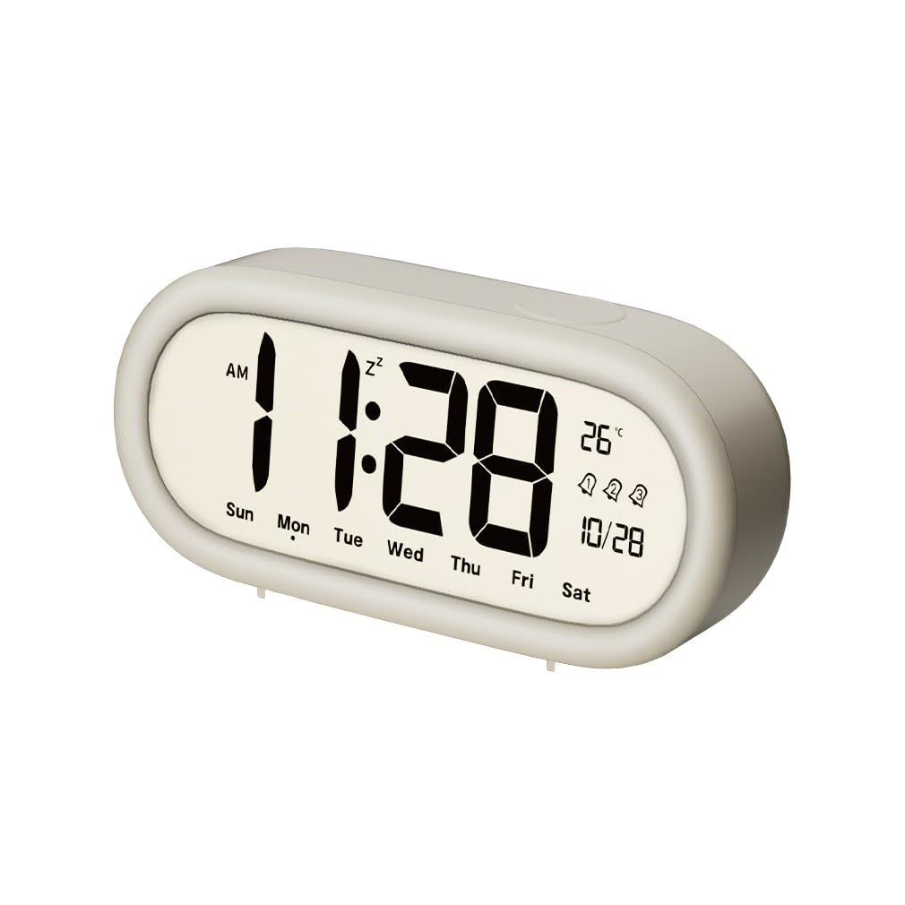Reloj despertador digital para despertares sin estrés con pantalla grande y luz para el dormitorio