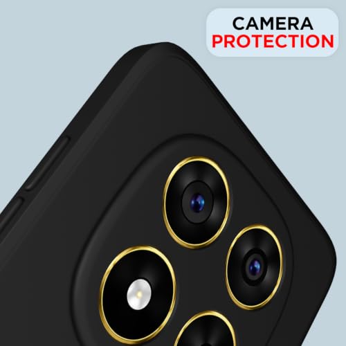 Image of Outlouders Back Cover for Poco X7 5G | Camera Protection | Durable Soft Matte Silicone Bumper Case (Black)
