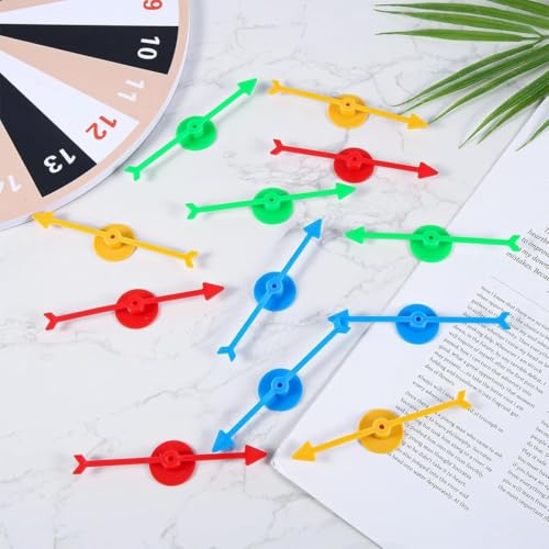 20 Stück Pfeil Spiel Zeiger Spinner, Brettspiel Spinner, Kunststoff Pfeil Spinner, Pfeil Spinner Wahrscheinlichkeit Spinners, für Schule, Brettspiel (5 Farben)