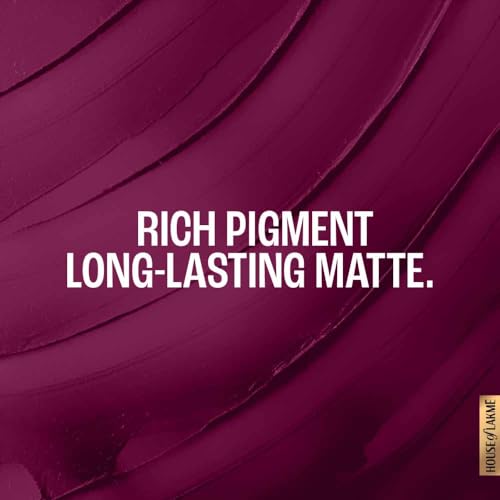 Image of Lakme Forever Matte Lipstick, Waterproof, Non Drying, Creamy Matte Bullet Lipstick Made With French Rose Oil Extracts, Purple Diamond, 4.5g (Pack of 3)